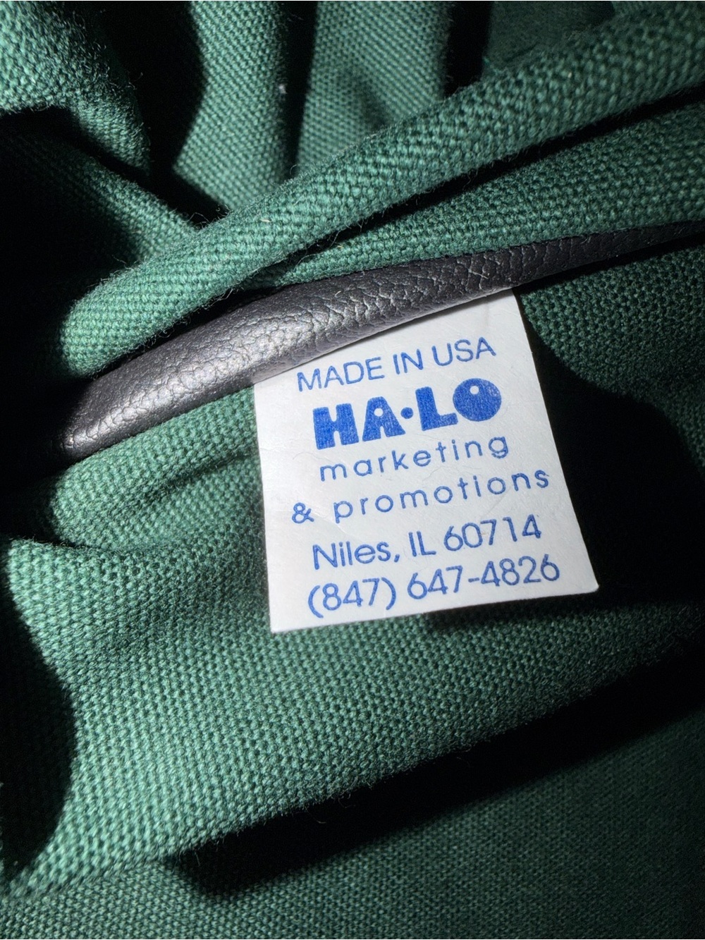 Vintage Rolex Duffle Bag Canvas Promotional Travel Gym Green W/ Blue Trim Strap - Picture 8 of 12